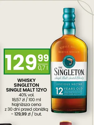 Whisky Singleton Single Malt 12YO promocja w Twój Market