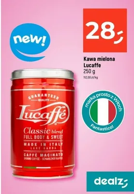 Kawa mielona Lucaffe promocja w Dealz