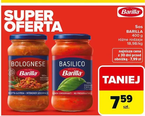 Sos Bolognese/Basilico promocja w Carrefour Market