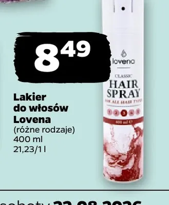 Lakier do włosów Lovena promocja w Netto