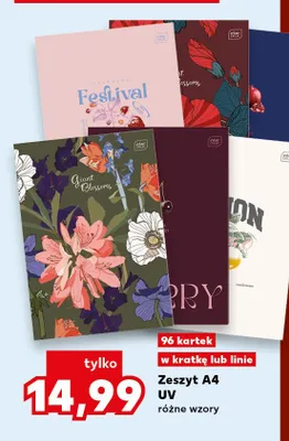 Zeszyt A4 UV Interdruk 96 kartek w linie promocja w Kaufland