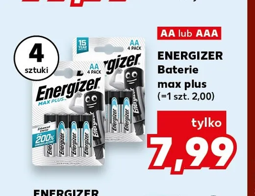 Baterie Energizer Max Plus Aaa promocja w Kaufland