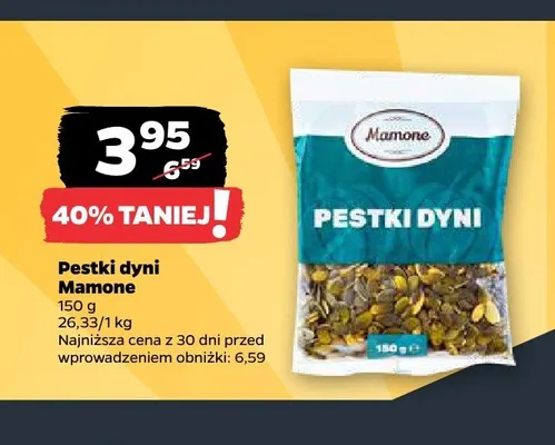 Pestki dyni Mamone promocja w Netto