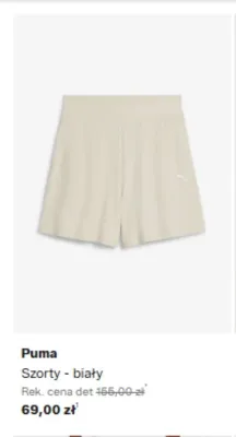 Szorty Puma biały promocja w Lounge by Zalando
