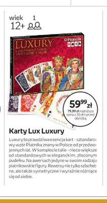 Karty Lux Luxury Piatnik promocja w Empik