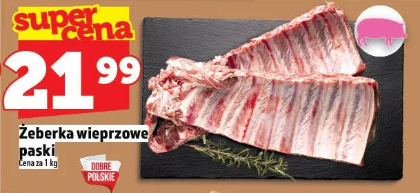 Żeberka wieprzowe paski promocja w TOPAZ