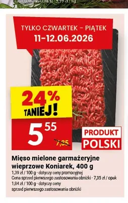 Mięso mielone garmażeryjne wieprzowe Koniarek promocja w Twój Market