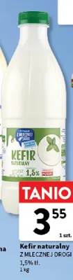 Kefir naturalny Z Mlecznej Drogi 1,5% tł. promocja w Intermarche