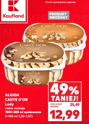 Lody Algida Carte D'Or Les Desserts Salted Caramel promocja w Kaufland