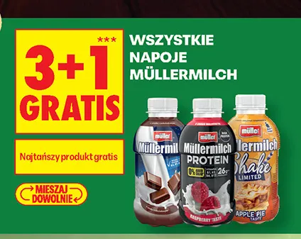 Napój Müllermilch Protein malina promocja w Biedronka