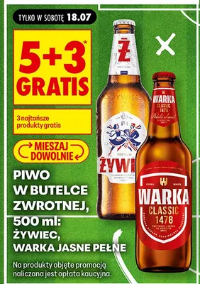 Piwo Żywiec Jasne Pełne promocja w Biedronka