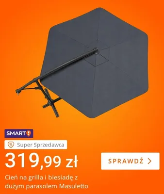 Parasol ogrodowy Masuletto promocja w Allegro