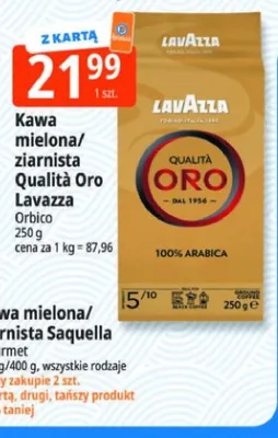 Kawa mielona Lavazza Qualità Oro promocja w Leclerc