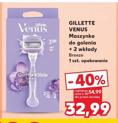 Maszynka do golenia Gillette Venus + 2 wkłady Breeze promocja w Kaufland