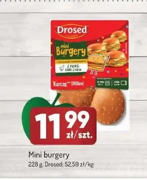 Mini burgery z piersi kurczaka Drosed promocja w Avita
