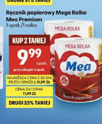 Ręcznik papierowy Mega Rolka Mea Premium promocja w Delikatesy Centrum