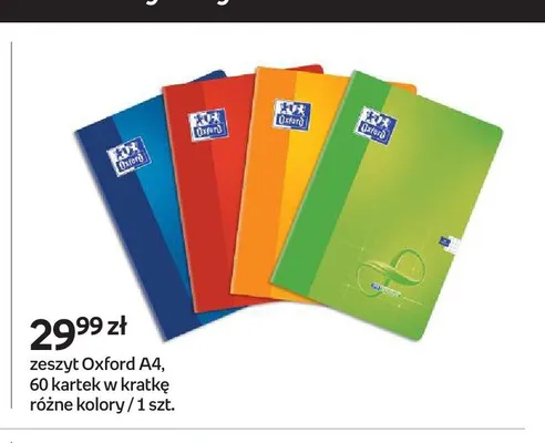 Zeszyt Oxford A4 60 kartek w kratkę promocja w Empik