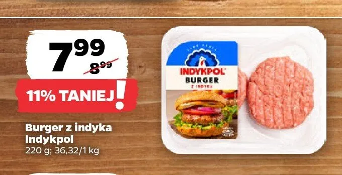 Burger z indyka Indykpol promocja w Netto