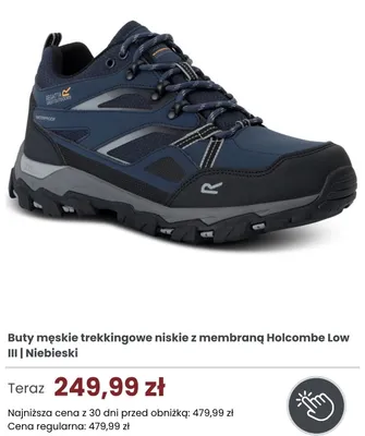 Buty męskie trekkingowe niskie z membraną Regatta Holcombe Low III promocja w Regatta