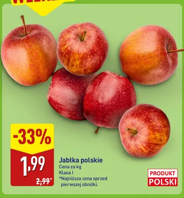 Jabłka polskie promocja w Aldi