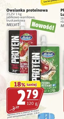 Owsianka proteinowa truskawkowa Melvit promocja w Prim Market