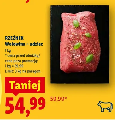 Wołowina - udziec promocja w Lidl
