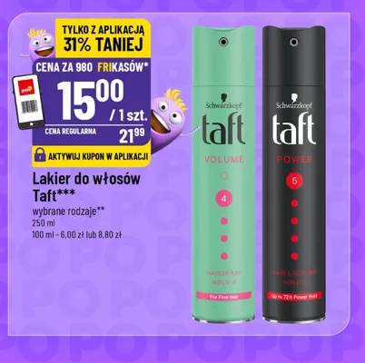 Lakier do włosów Taft Power promocja w POLOmarket
