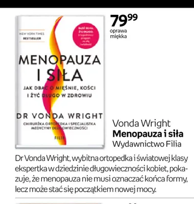 Książka Menopauza i siła Vonda Wright oprawa miękka promocja w Empik