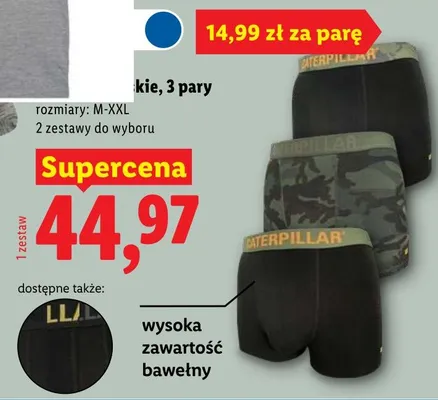 Bokserki męskie CATERPILLAR 3-pak promocja w Lidl