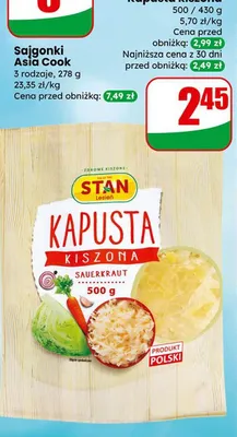 Kapusta kiszona promocja w Dino