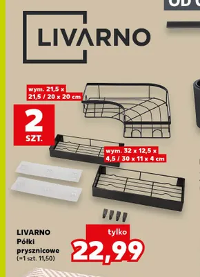 Półki prysznicowe 2-pak Livarno promocja w Kaufland