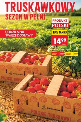 Truskawka polska promocja w Biedronka