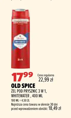 Żel pod prysznic 3 w 1 Whitewater Old Spice promocja w Drogerie Natura