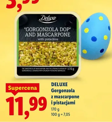Gorgonzola z mascarpone i pistacjami Deluxe promocja w Lidl