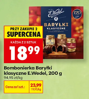 Bombonierka Baryłki klasyczne E.Wedel promocja w Biedronka