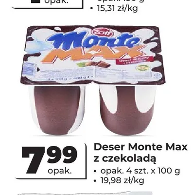 Deser Monte Max z czekoladą 4-pak promocja w Odido