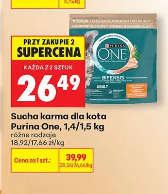 Sucha karma dla kota Purina One promocja w Biedronka