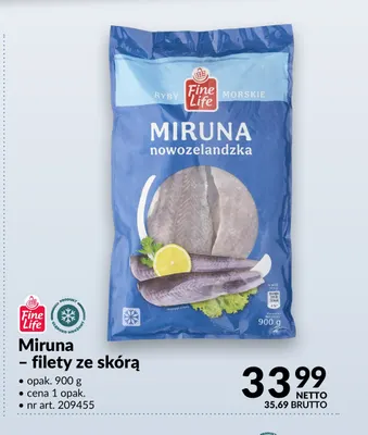 Miruna filety ze skórą Fine Life promocja w Makro