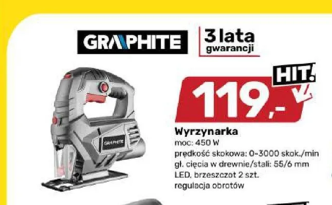 Wyrzynarka Graphite promocja w Bricomarche
