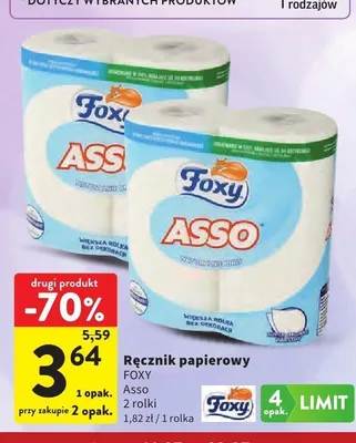 Ręcznik papierowy Foxy Asso promocja w Intermarche