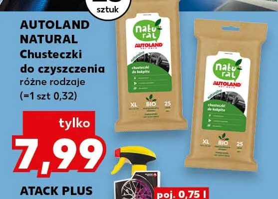 Chusteczki do czyszczenia AUTOLAND NATURAL promocja w Kaufland