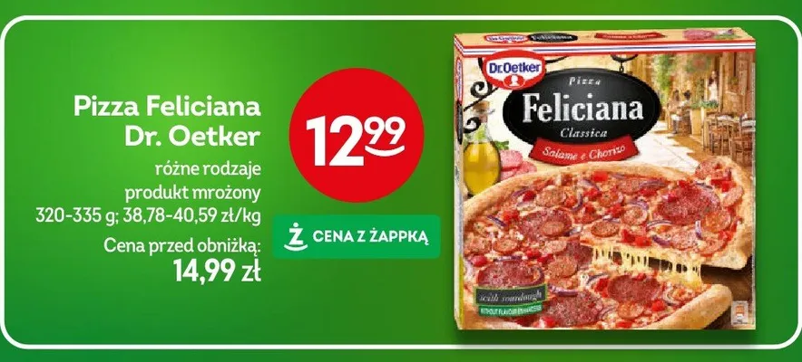 Pizza Feliciana różne rodzaje produkt mrożony promocja w Żabka