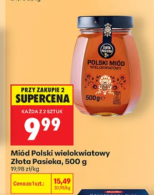 Miód polski wielokwiatowy Złota Pasieka promocja w Biedronka