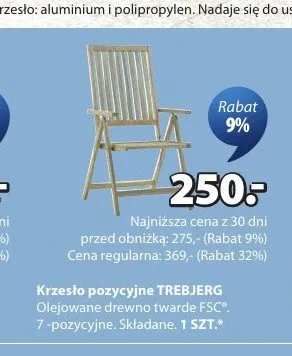 Krzesło pozycyjne TREBJERG promocja w Jysk
