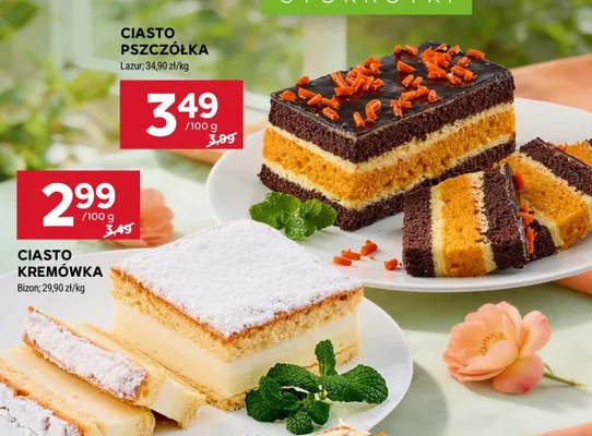 Ciasto Pszczółka Lazur promocja w Stokrotka