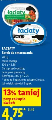Serek do smarowania z grillowanymi warzywami Łaciaty promocja w Lidl