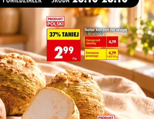 Seler korzeń promocja w Biedronka