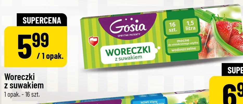 Woreczki z suwakiem Gosia promocja w POLOmarket
