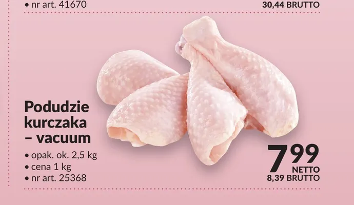 Podudzie kurczaka vacuum promocja w Makro