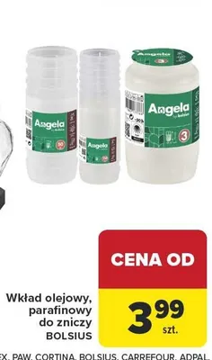 Wkład parafinowy do zniczy BOLSIUS promocja w Carrefour